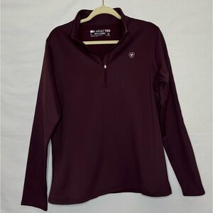 Ariat Cold Series eggplant colored women’s 1/4 zip pullover